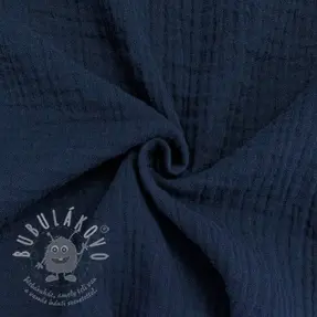 Dvojitá gázovina/mušelín navy