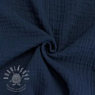 Dvojitá gázovina/mušelín navy