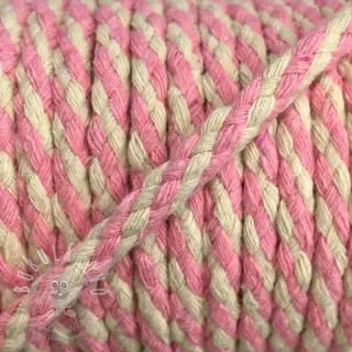 Bavlnená šnůra 5 mm light pink ecru