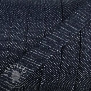 Bavlnená šnůra plochá 15 mm Denim navy