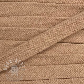 Bavlnená šnůra plochá 13 mm béžová