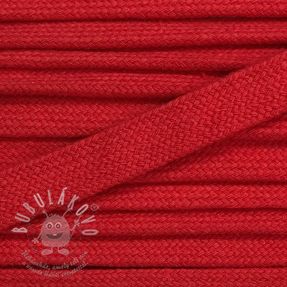 Bavlnená šnůra plochá 13 mm červená