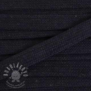 Bavlnená šnůra plochá 13 mm černá
