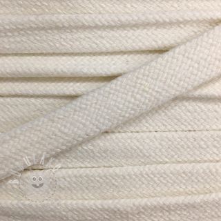 Bavlnená šnůra plochá 13 mm krémová
