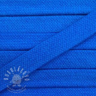 Bavlnená šnůra plochá 13 mm modrá