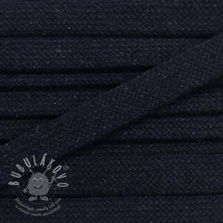 Bavlnená šnůra plochá 13 mm modrá temná