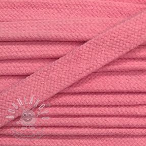 Bavlnená šnůra plochá 13 mm růžová bledá