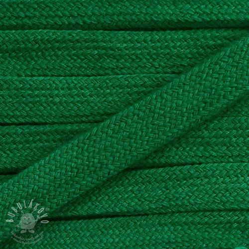 Bavlnená šnůra plochá 13 mm zelená tmavá