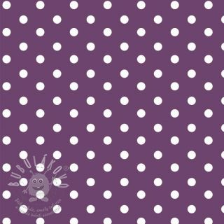 Bavlněná látka Dots purple