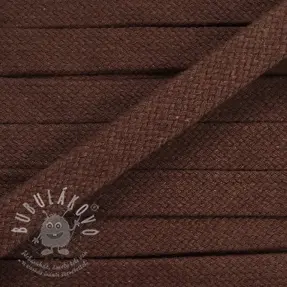 Bavlnená šnůra plochá 15 mm choco