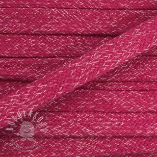 Bavlnená šnůra plochá 15 mm melange fuchsia