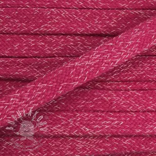 Bavlnená šnůra plochá 15 mm melange fuchsia