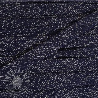 Bavlnená šnůra plochá 15 mm melange marine