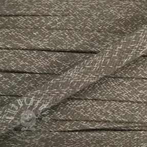 Bavlnená šnůra plochá 15 mm melange sand