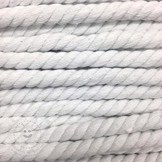 Bavlněná šňůra kroucená 12 mm bílá