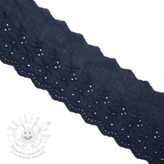 Krajka Double flower dark blue