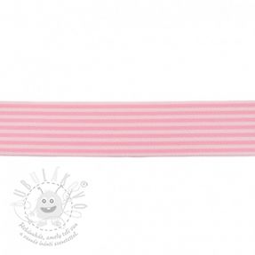 Guma hladká 4 cm Stripe light pink