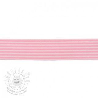 Guma hladká 4 cm Stripe light pink