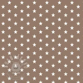 Bavlněná látka Petit stars taupe