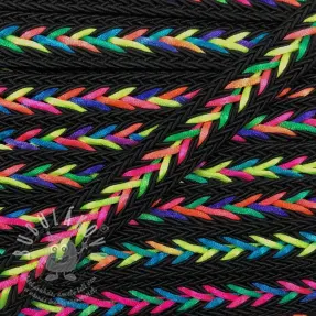 Šňůra pletená NEON black