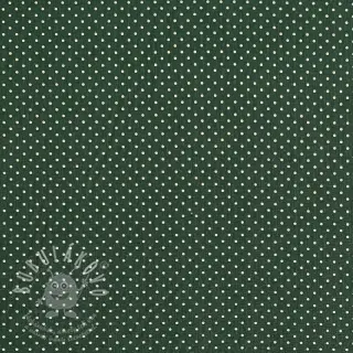 Bavlněná látka Petit dots dark green