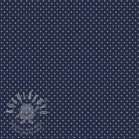 Bavlněná látka Petit dots navy