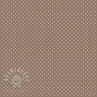 Bavlnená látka Petit dots taupe