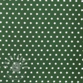 Bavlněná látka Petit stars dark green