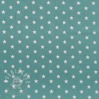 Bavlněná látka Petit stars fresh sage