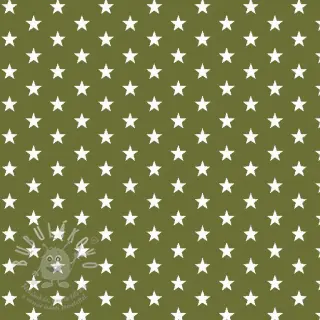 Bavlněná látka Petit stars green