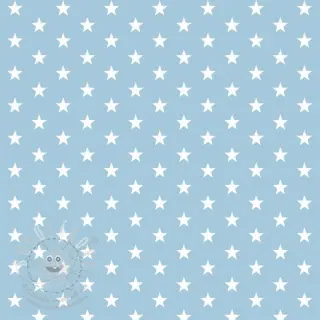 Bavlněná látka Petit stars light blue