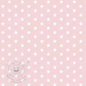 Bavlněná látka Petit stars light rose