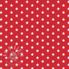 Bavlněná látka Petit stars red