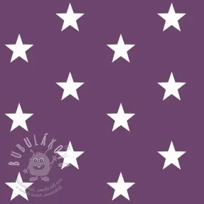Bavlněná látka Stars purple
