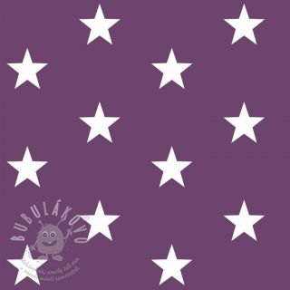 Bavlněná látka Stars purple