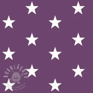 Bavlněná látka Stars purple