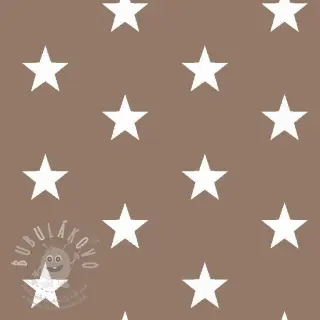 Bavlněná látka Stars taupe