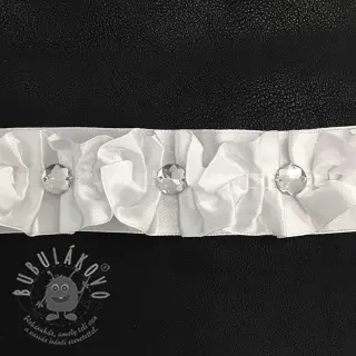 Saténová stuha Crystal white