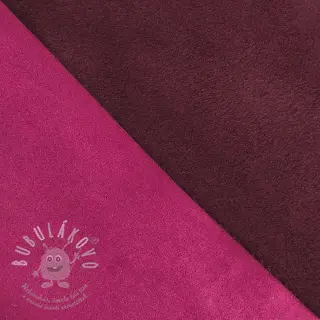 Umělá kůže semiš ALASKA fuchsia/amethyste