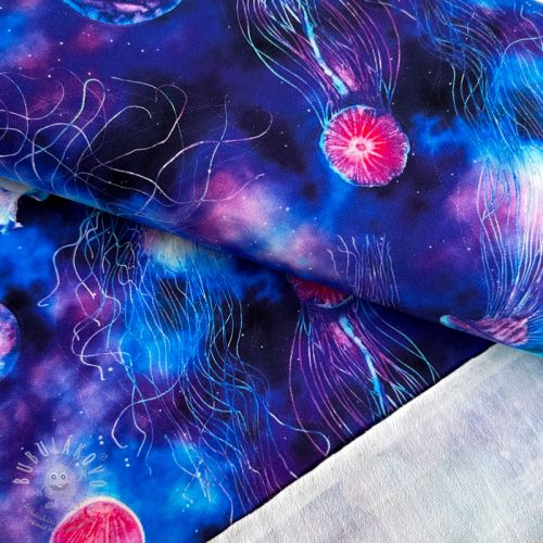Levně Teplákovina Jellyfishes design C digital print