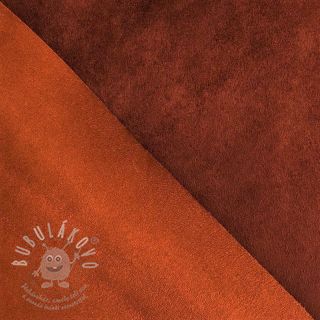 Umělá kůže semiš ALASKA orange/brique