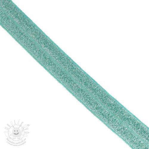 Levně Lemovací guma glitter 20 mm dark mint