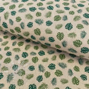 Dekoračná látka Linenlook premium Jungle Leaf Monstera