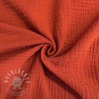 Dvojitá gázovina/mušelín terra ORGANIC