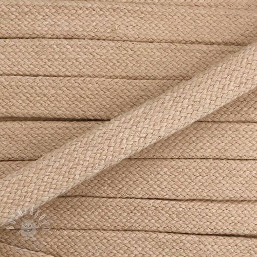 Bavlnená šnůra plochá 20 mm beige
