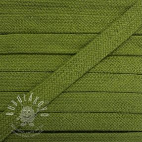 Bavlnená šnúra plochá 13 mm olive green