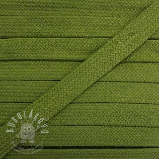 Bavlnená šnůra plochá 17 mm olive green