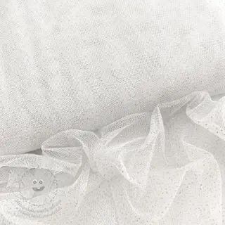 Tyl na TUTU ROYAL SPARKLE white silver