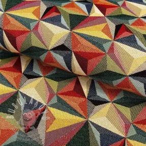 Dekorační látka GOBELIN PREMIUM Colourful triangles