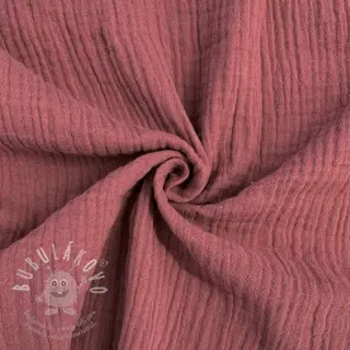 Dvojitá gázovina/mušelín mauve